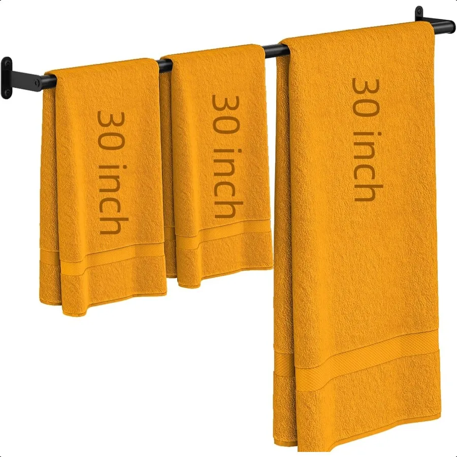 منشفة بار للحمام 30 بوصة ماتي الأسود منشفة رفوف للحمام الحائط اكسسوارات الحمام منشفة فولاذية قضيب واحد