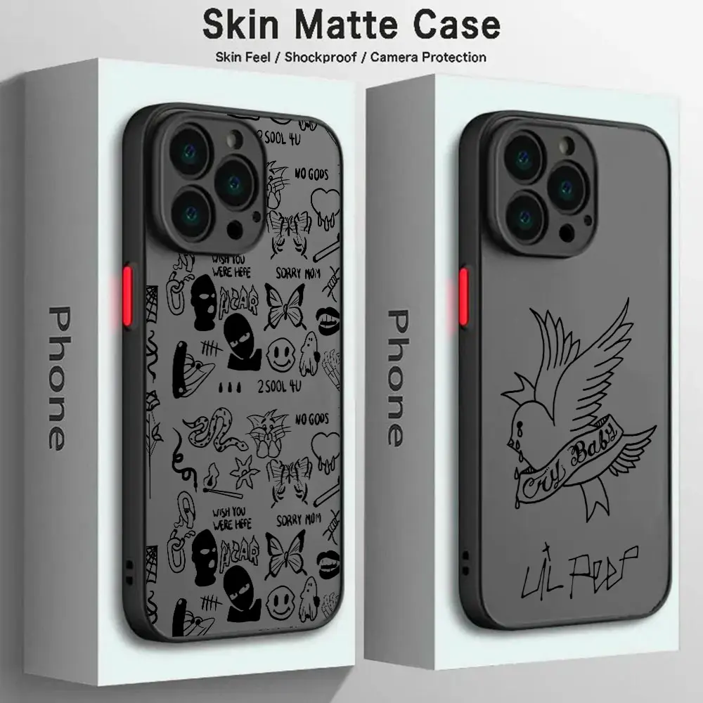 Rapper Lil Peep Hell Boy Phone Case For iPhone 15 14 13 12 11 Mini Pro Max X XR XSMax 7 8 Plus Matte Transparent Back Cover