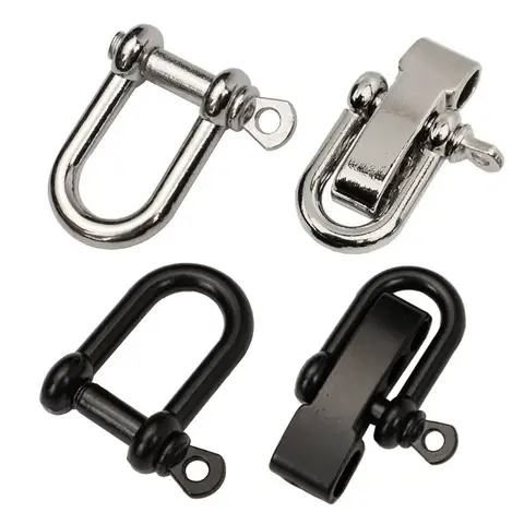 Paracord Bracelet Shackle Buckle Metal Adjustable Bow Anchor U Shackle Clip Adjustable for Survival Bracelet Accessories