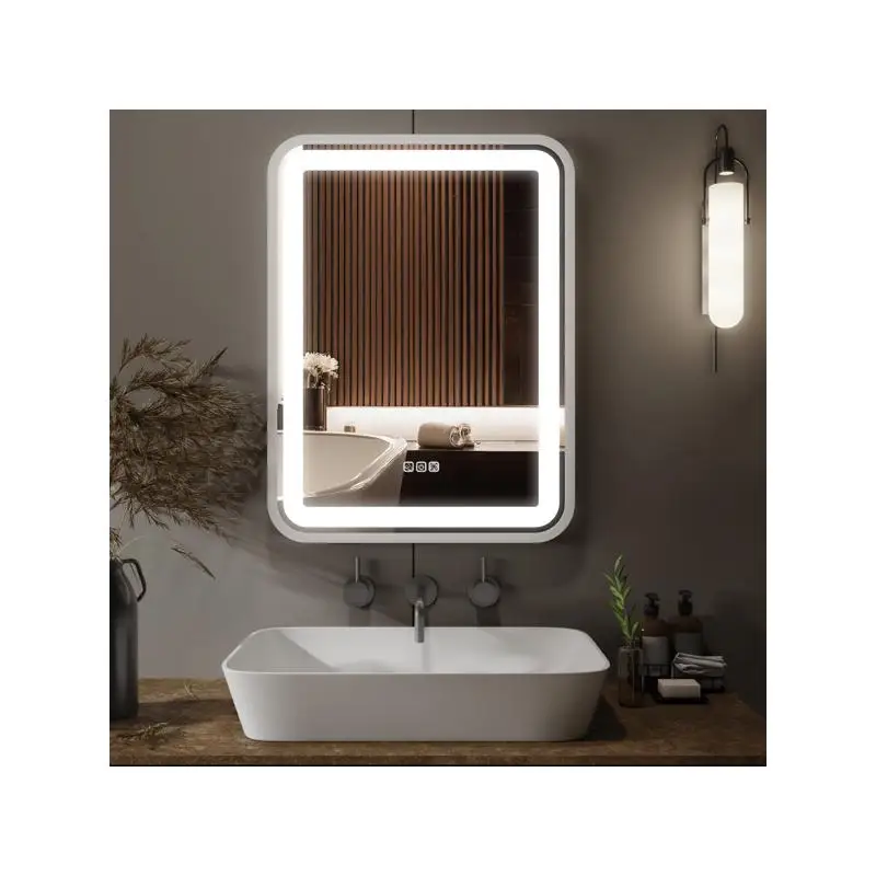 

LED Bathroom Vanity Mirror with Light, 36x28 in, Dimmable, 3 Color Temperatures, Anti-Fog, Memory Function, Horizontal &