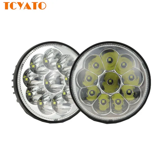 

TCYATO Car Led Work Light, 4-inch Round 10-lamp, Off-road Vehicle Spotlight, Roof Spotlight, Headlight Modification
