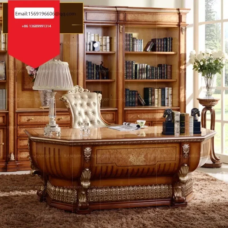 

Villa furniture European desk bookcase French luxury desk household high-grade computer laptop table