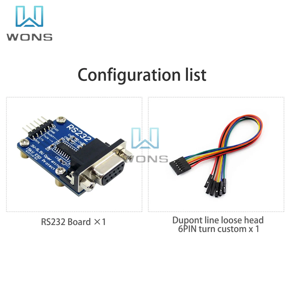 RS232 para TTL Serial Port Module, Escovando o cabo com transceptor, Módulo de comunicação com fio, SP3232, RS232 para UART