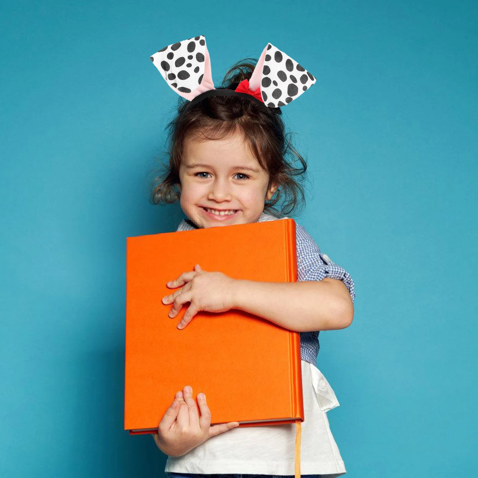 

1 set 1 Set Dalmatian Dog Ears Headband Kids Animal Ears Headband For Girls Party Dress Up Bow Tail Nose Costume Accessories Set