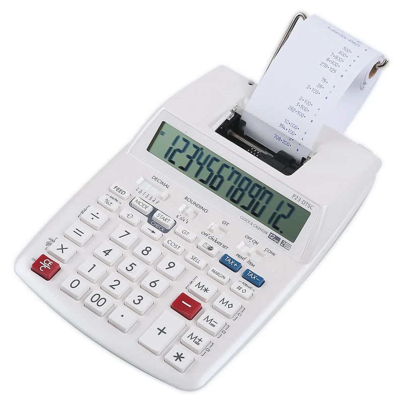 New Model P23-DTSC Printable Calculator Two-color Paper Output Desktop Printing Calculator view 5