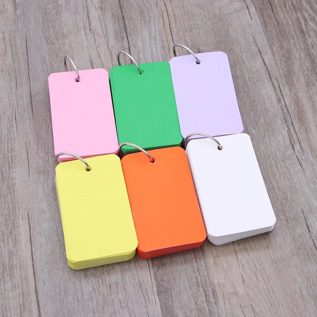 

6Pcs Kraft Paper Blank Notepads Binder Ring Portable Refillable DIY Study Cards School Office Stationery Portable Notepads