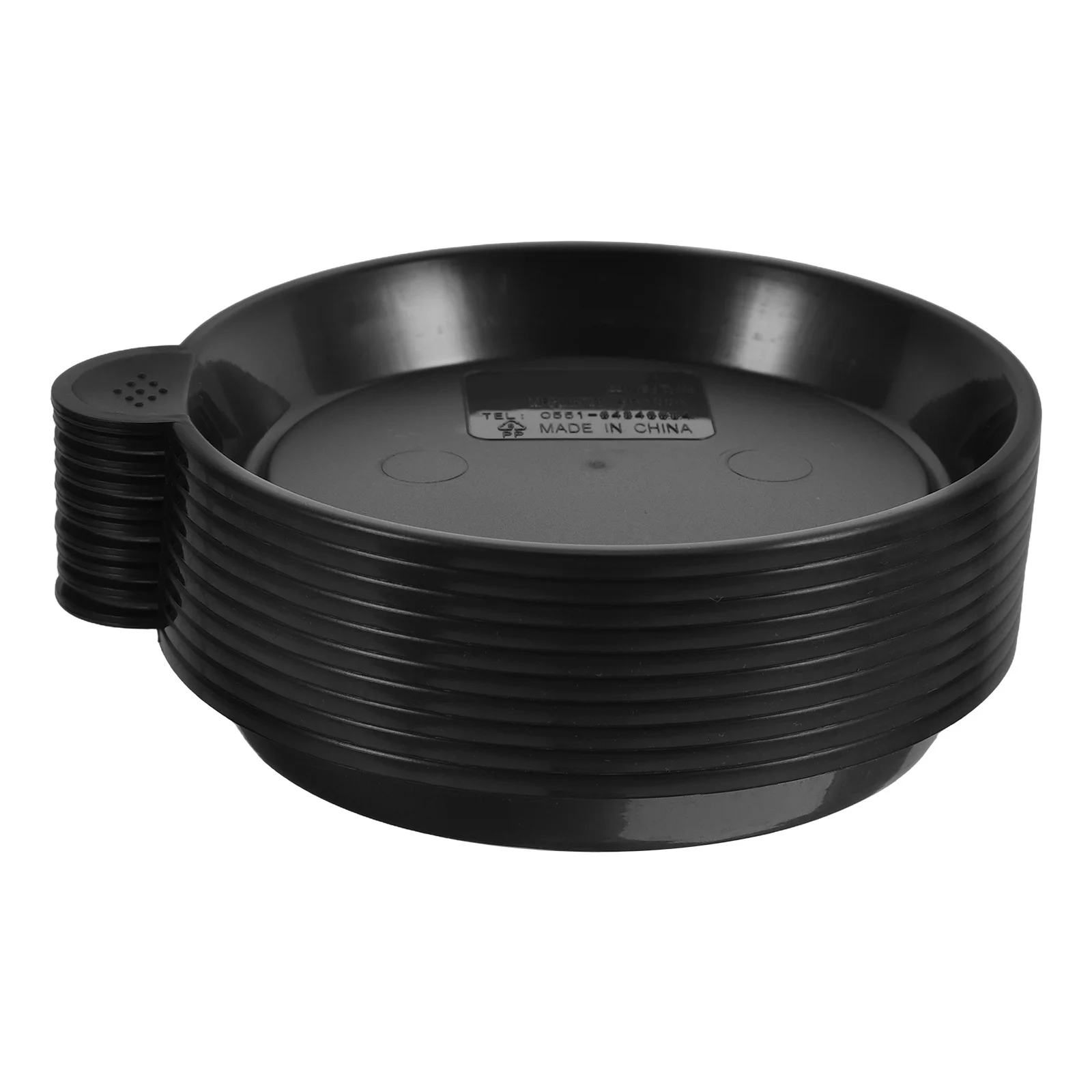 

10pcs Succulent Plant Pots Saucer 8.2Cm Black Plastic Flowerpot Tray For Bonsai Small Plants Garden Balcony Decor
