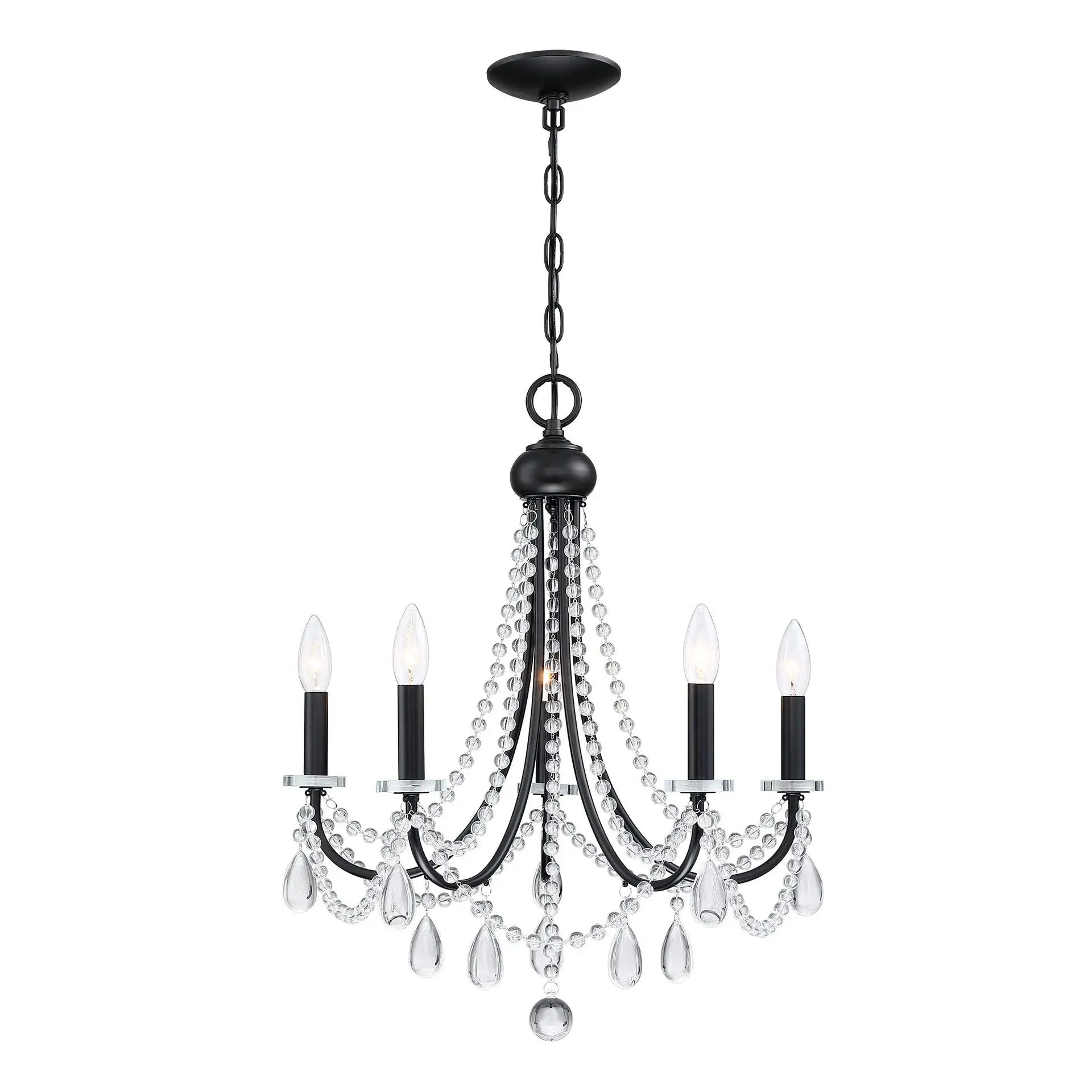 

French Crystal Chandelier - Candle-Style LED Pendant Light for Dining Room & Bedroom, Elegant Island Designer Ceiling Lamp
