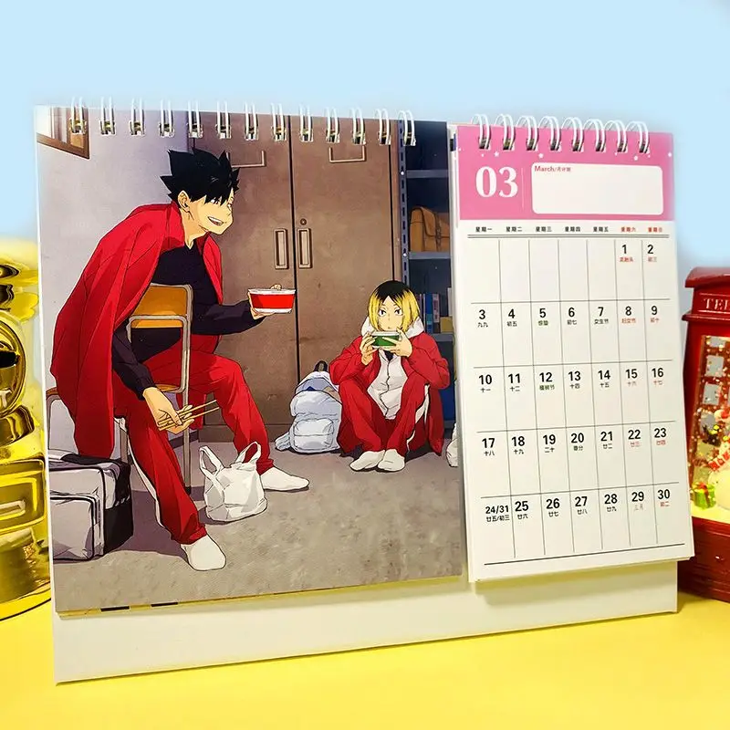 

Haikyuu!! 2026-2027 Biennial Desk Calendar Anime Calendar Tabletop Decoration