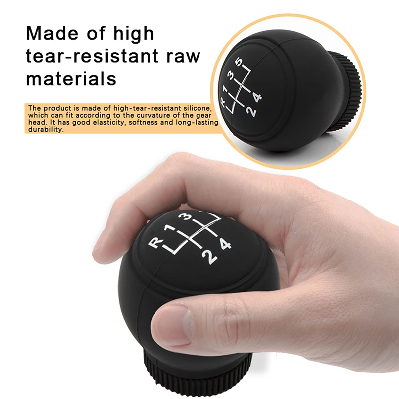 Universal Silicone Car Gear Head Shift Knob Cover Gear Shift Non Slip Grip Handle Case Wear-resistant Gear Rod Cover