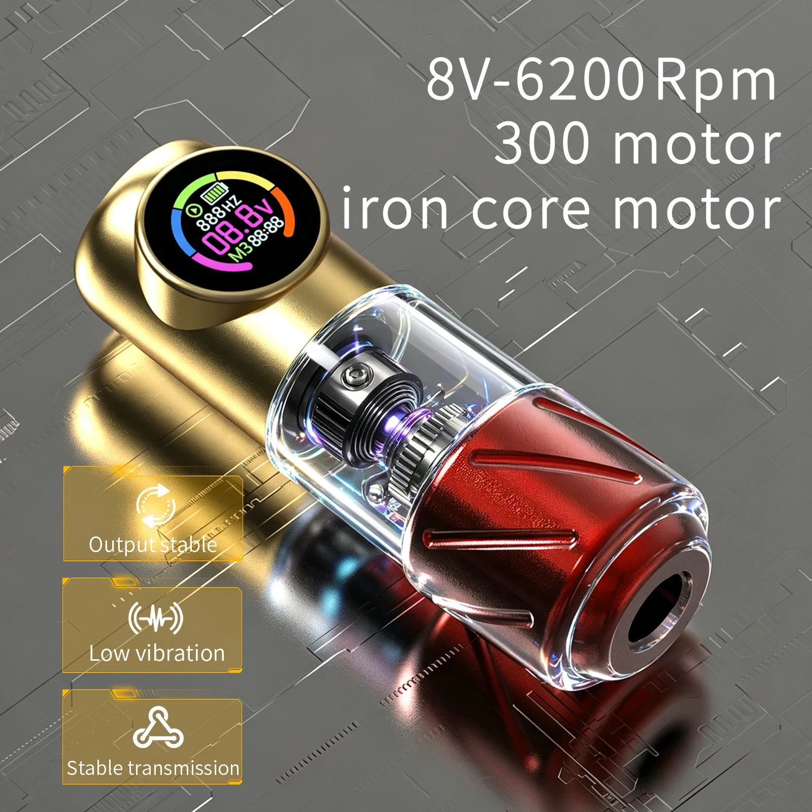 YILONG Wireless Tattoo Pen 1500mAh Battery Type-C Fast Charging LED Display Rotary Machine for Tattoo Artists Body Art Supplies