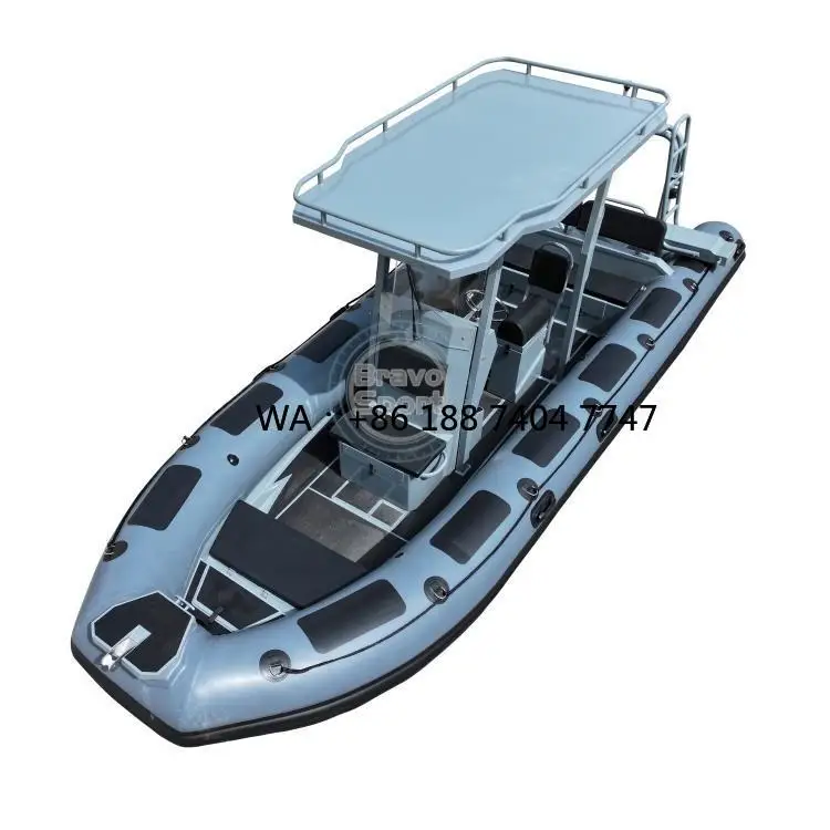 Best Selling  RIB660 Double Aluminum Rigid Hull PVC/Hypalon Inflatable Boats for Fishing