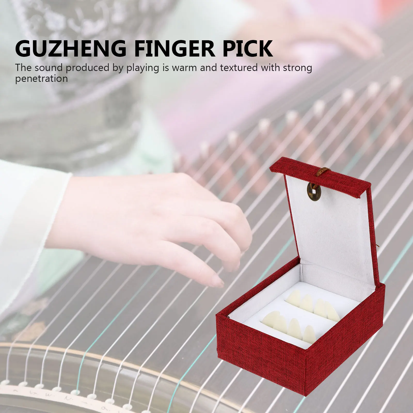 

Practice Nail Guzheng Nails Thumb Right White Nylon Finger Guard Child