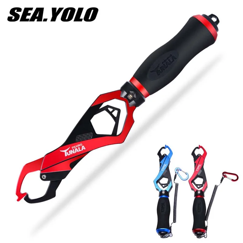 

Sea Yolo Portable Fish Controller 360 Degree Rotating Grip Professional Fish Grip Lip Catcher Folding Pliers Fishing Equipment