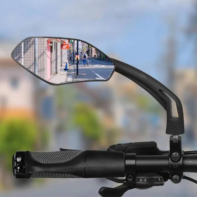 Espejo retrovisor seguro para bicicleta, lente de vidrio de alta definición, barra de ciclismo, barra de claridad ajustable y espejo para bicicletas eléctricas