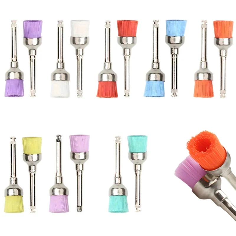 

100pcs Dental polishing brush bowl brush colorfull nylon polishing Brush dental polishing material PB370C