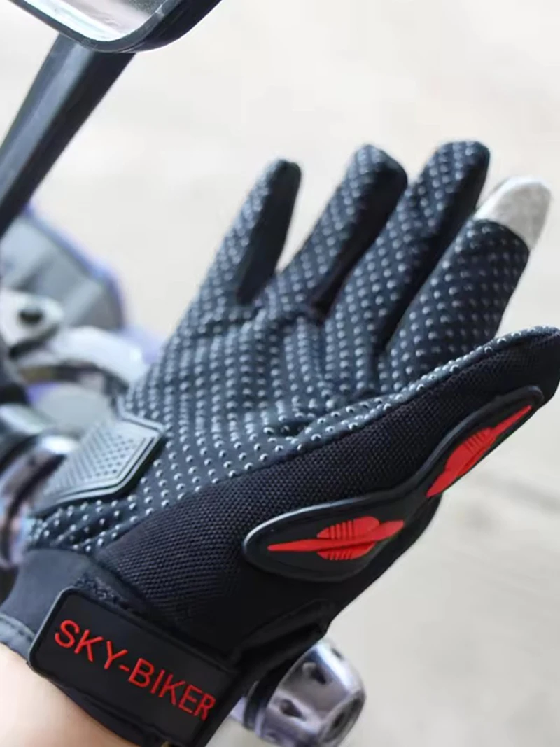 AliExpress Outdoor Motorcycle Riding Gloves Palm Silicone Anti Slip Wrist Adjustable Gloves Touch Screen Off-road Riding Sports Equipment