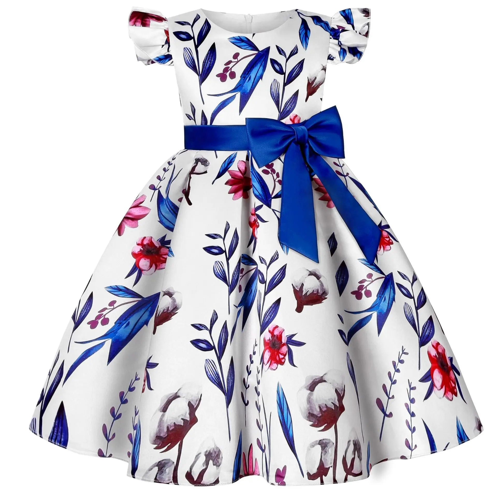 

Baby Girls Flower Elegant Causal Princess Party Dresses Children Kids Christmas Wedding Party Dress Clothing for 2-10 years