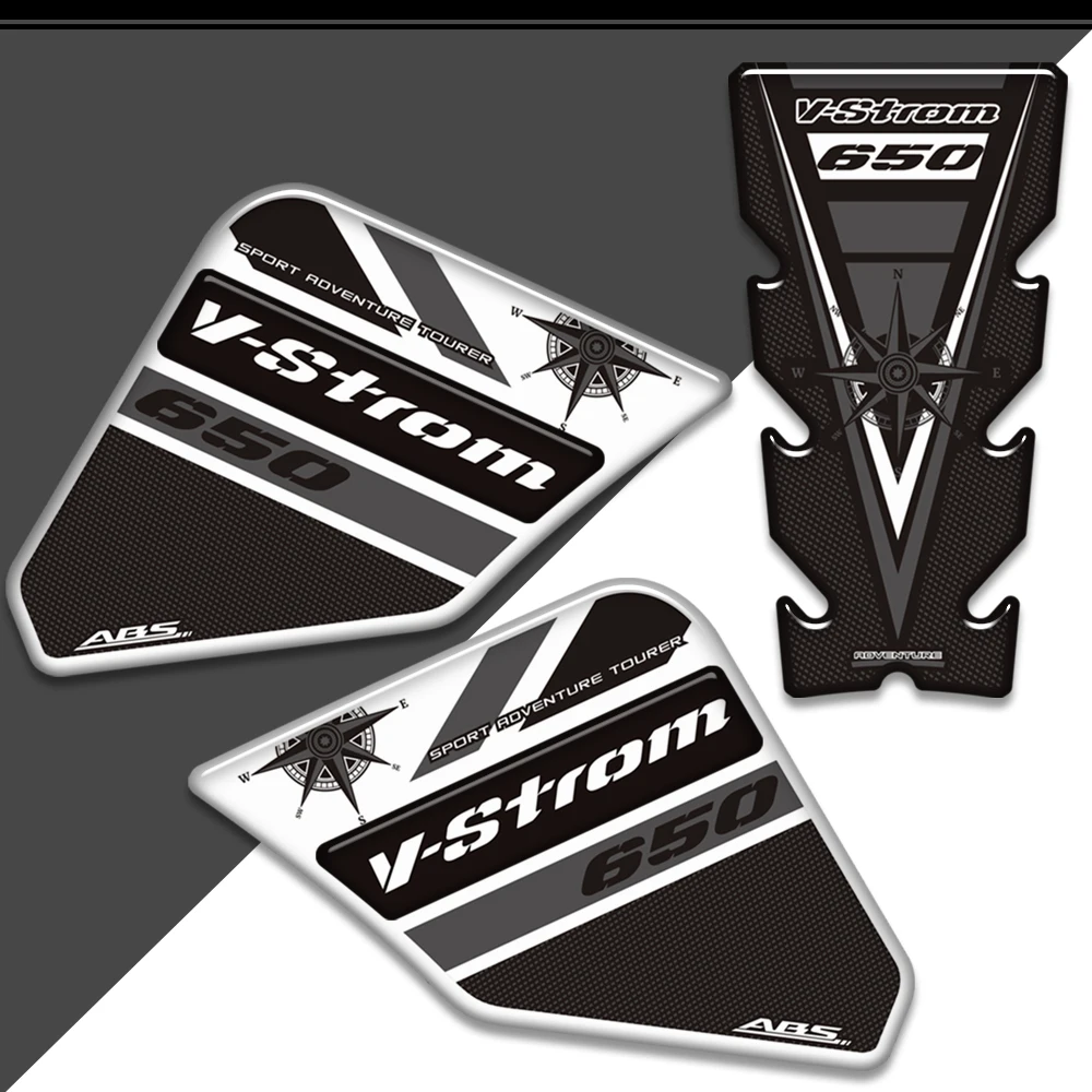 For Suzuki V STROM VSTROM DL 650 XT Adventure Tank Pad Protector Trunk Luggage Cases Stickers Fuel Oil Kit