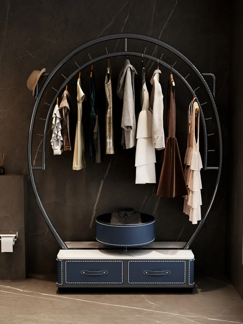 New high-end mobile coat rack, bedroom floor hanger, storage storage vertical shelf