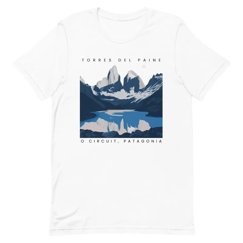 Camiseta del Parque Nacional Torres Del Paine Patagonia -W Trek O Circuit, Verano 2026, Camiseta de Moda para Hombre y Mujer, de Algodón, Talla Grande