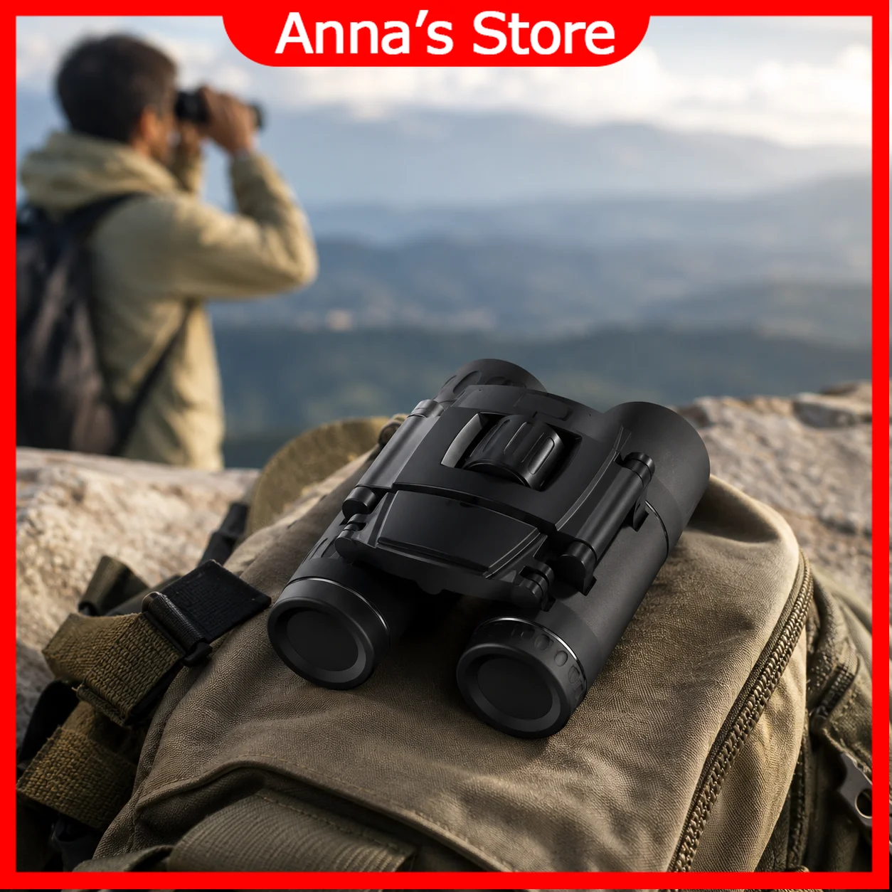 40X22 Compact Binoculars High Power HD Outdoor Telescope Portable Mini Pocket Binoculars for Travel Sports and Sightseeing