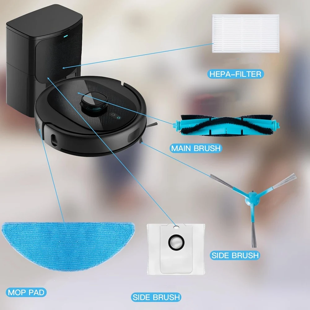 Для Cecotec Conga 8290 Power Ultra Home Genesis/7490 Immortal X-Treme Основная боковая щетка Hepa-фильтр Швабра Тканевые мешки для пыли_A66K