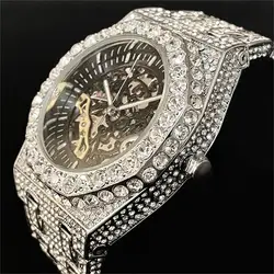 2023 orologio automatico di lusso per uomo Fashion Brand MISSFOX Hip Hop Iced Diamond impermeabile AAA orologi da polso meccanici uomo Reloj