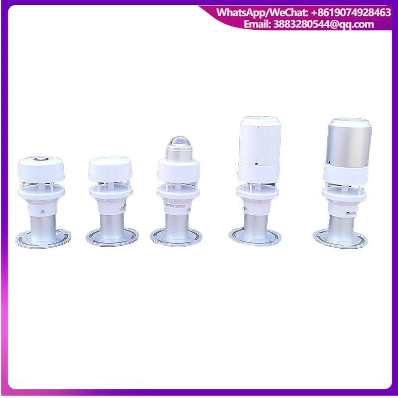 Customized Multi Factor 6 In 1 Ultrasonic Transducer Wind Speed Direction Sensor ABS Material RS485 Weather Station Anemometer
