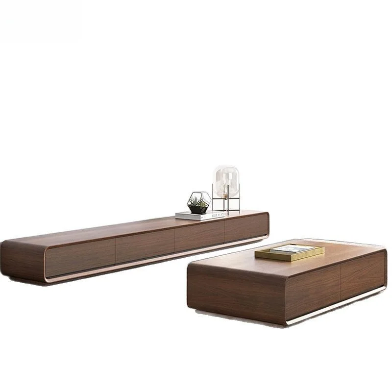 

Living room, super narrow, TV cabinet, walnut color, small apartment, all solid wood, floor