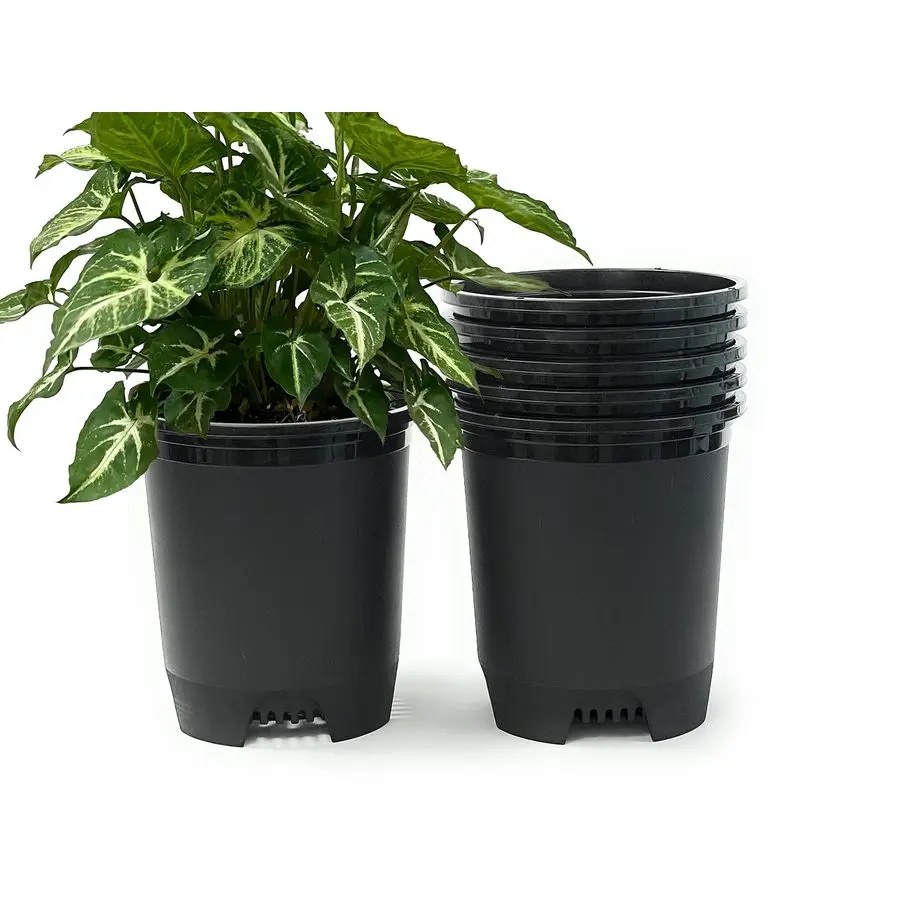 

Пластиковые горшки для рассады, для уличных и комнатных растений, для садоводства, 6 штук, цветочные горшки с дренажными отверстиями
