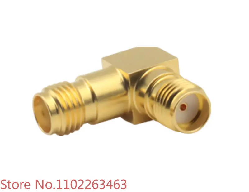 SMA adapter female to female 90 degree adapter 18GHZ low standing wave SMA-kWk connector pure copper gold-plated SMA head