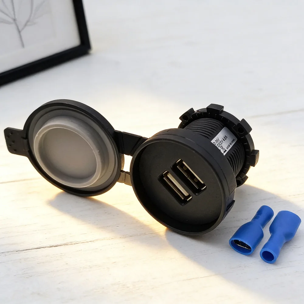 

Dual PD3.0 Type C USB Fast Charging Socket Car USB C Power Supply Car Ship Motorcycle Waterproof Charging Adapter Socket 12-24V