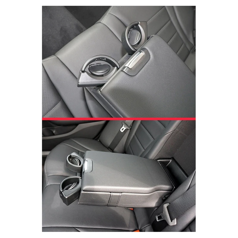 Car Rear Seat Armrest Insert Drinks Cup Holder 0998100213 For Mercedes-Benz C GLC CLASS W205 W253 W213 W222