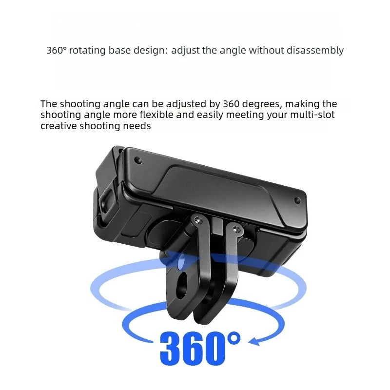 Magnetic Quick Release Rotating Base Buckle for DJI Action 6 5 Pro 4 Nano, Bidirectional Magnetic Mount Metal Quick Adapter