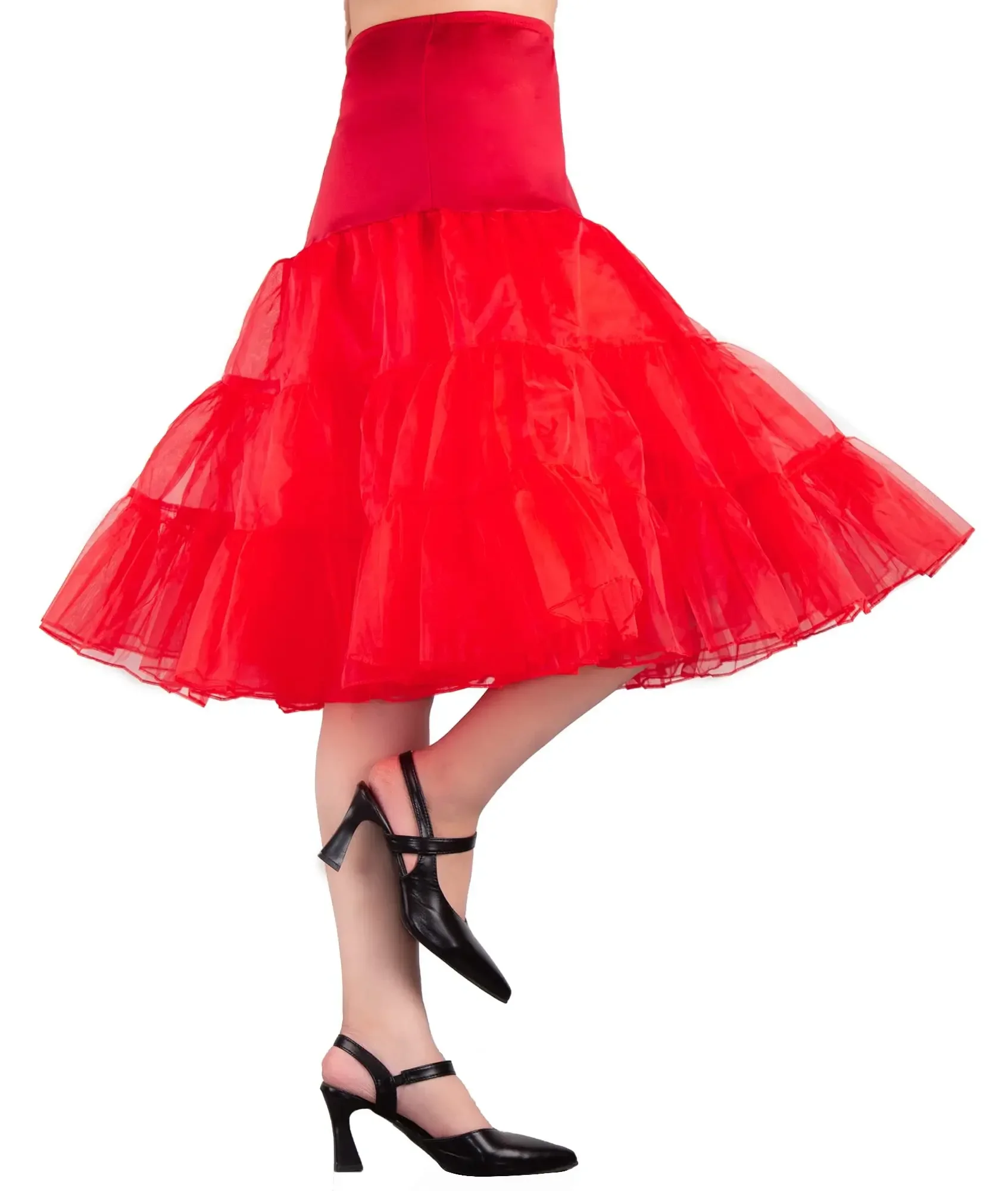 Knee Length Crinoline Petticoats For Women Tulle skirts for under dresses 50s Clothing Accessories