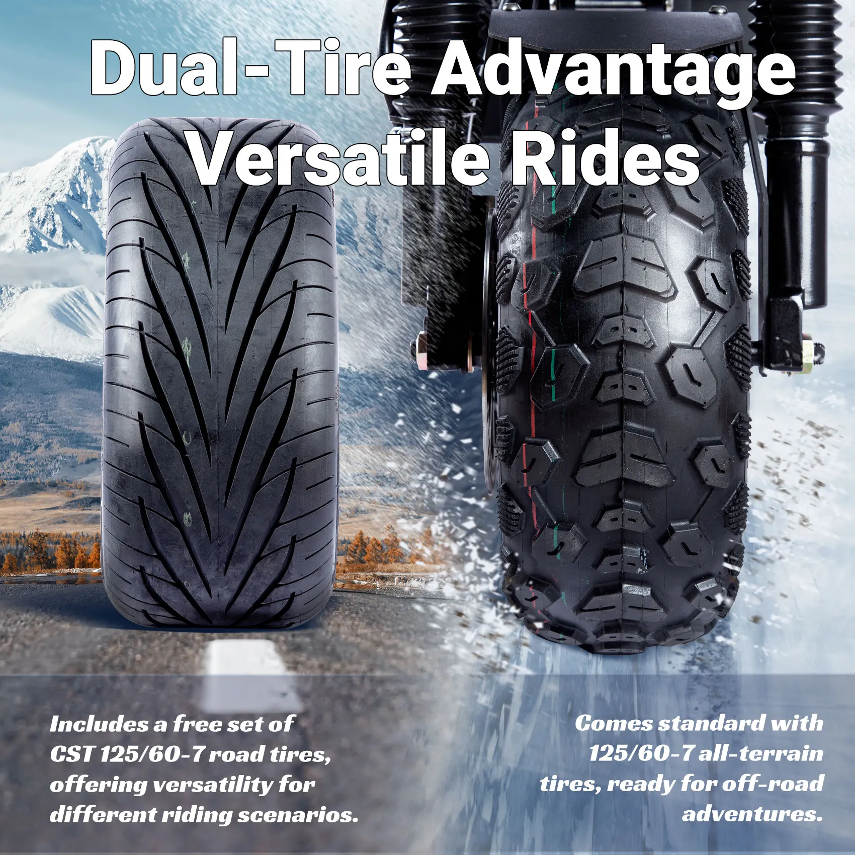 

Electric Scooter Tubeless Tire Parts 13/14X5.0-6.5 130/70-6.5 Pneumatic Tire for Motor Wheel 13/14*5.0-6.5 X13 X14 E Kicker Tire