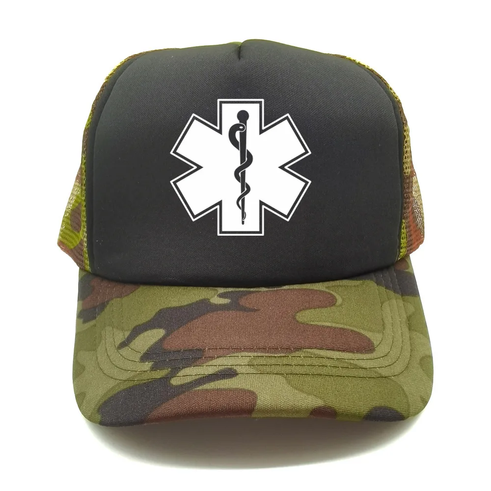 Medic Ems Emt Paramedic Trucker Cap Men Funny Hat Baseball Cap Unisex Mesh Net Caps MZ-177