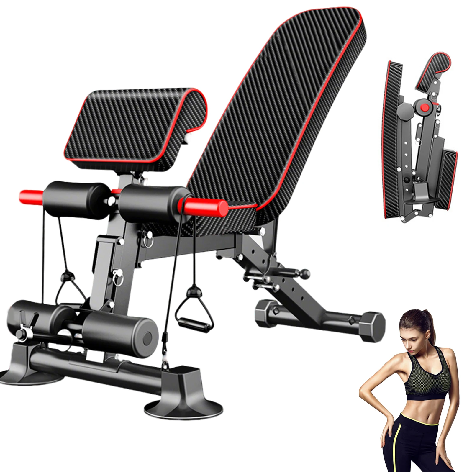 Nuevo banco con mancuernas multifunción mejorado, banco de Fitness para cintura Abdominal en casa, taburete auxiliar de entrenamiento con mancuernas