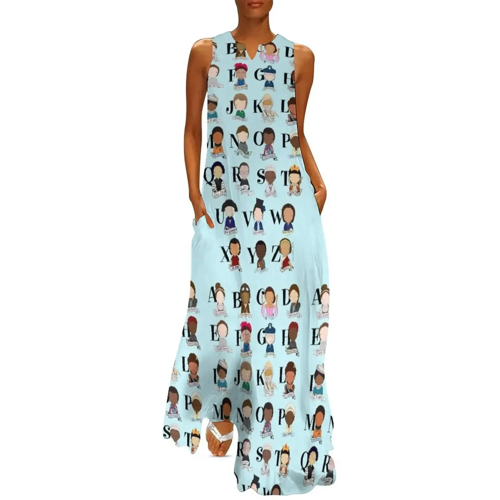 

Awesome Woman Alphabet Long Dress summer clothes dresses for woman Dresses gala Dress