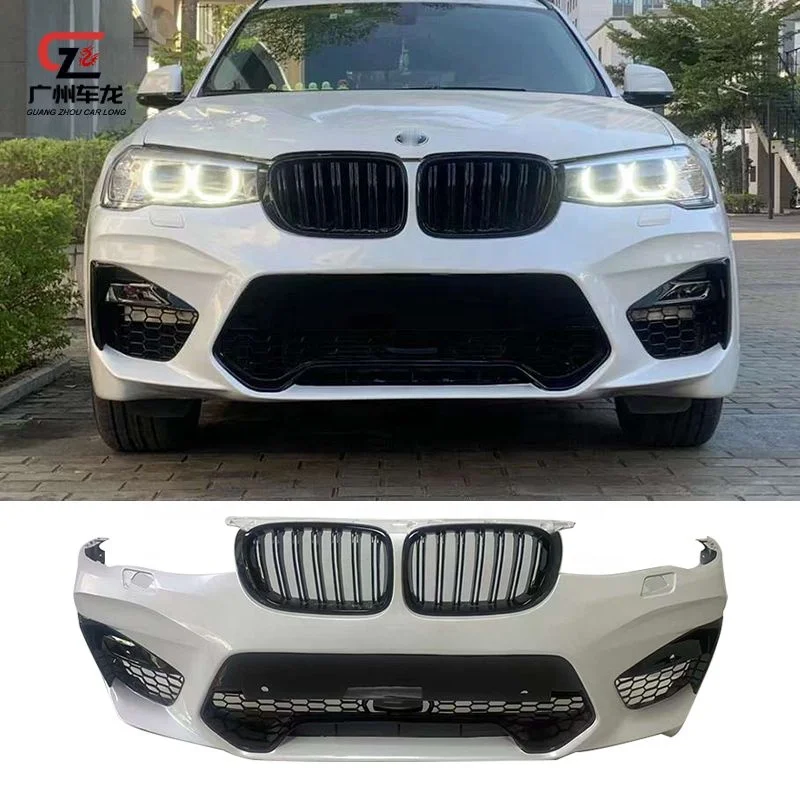 Hot selling PU Material Car Bumpers For BMWs X3 X4 F25 F26 2014-2017 Upgrade X3M X4M Front Bumper Car Bodykit