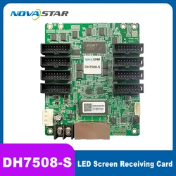 Novastar-Grande Tela De Vídeo LED Cartão De Recebimento, Cartão De Recebimento De Cor Cheia, Cassete 8 HUB75E, interface 128x256 Pixels, DH7508