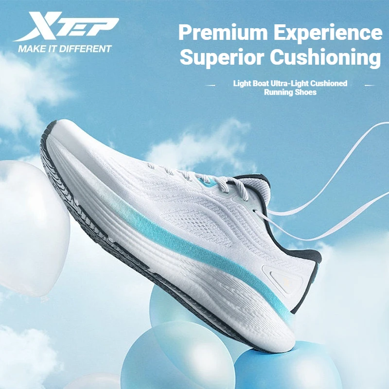 

Xtep Light Boat Ultra-Light Men Cushioned Comfortable Breathable Skin Friendly Rebound Breathable Running Shoes 874219110061
