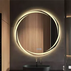 LUVODI 80cm round Backlit Bathroom Mirror LED Illuminated Wall Mounted Vanity Mirror with Anti-Fog Feature