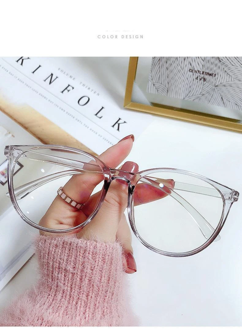 1 x einfache Anti-Blaulicht-Brille für Damen, ultraleicht, mehrfarbig, Geschenk – Detail 4