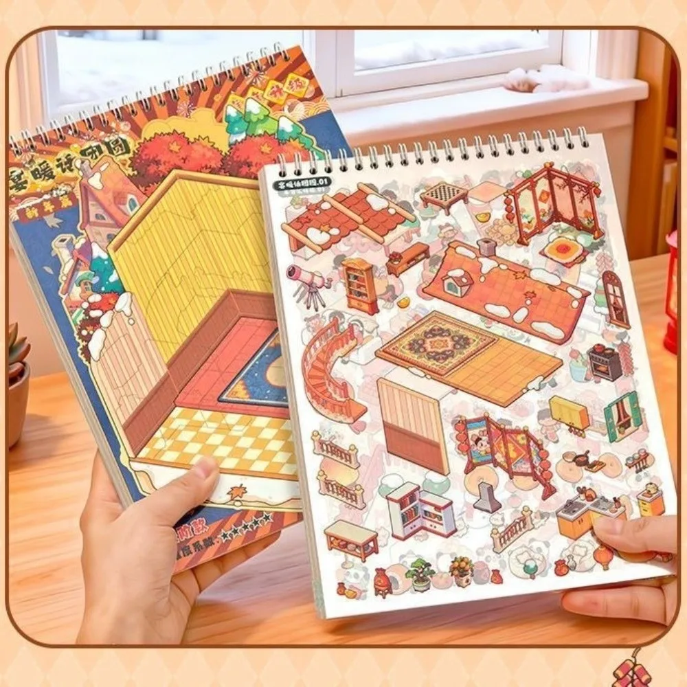 

Новые новогодние 3D миниатюрные наклейки из ПЭТ, 8 сцен, 20 листов, наклейки с изображением домиков, вырезанные по контуру, пейзажные наклейки, праздничный подарок