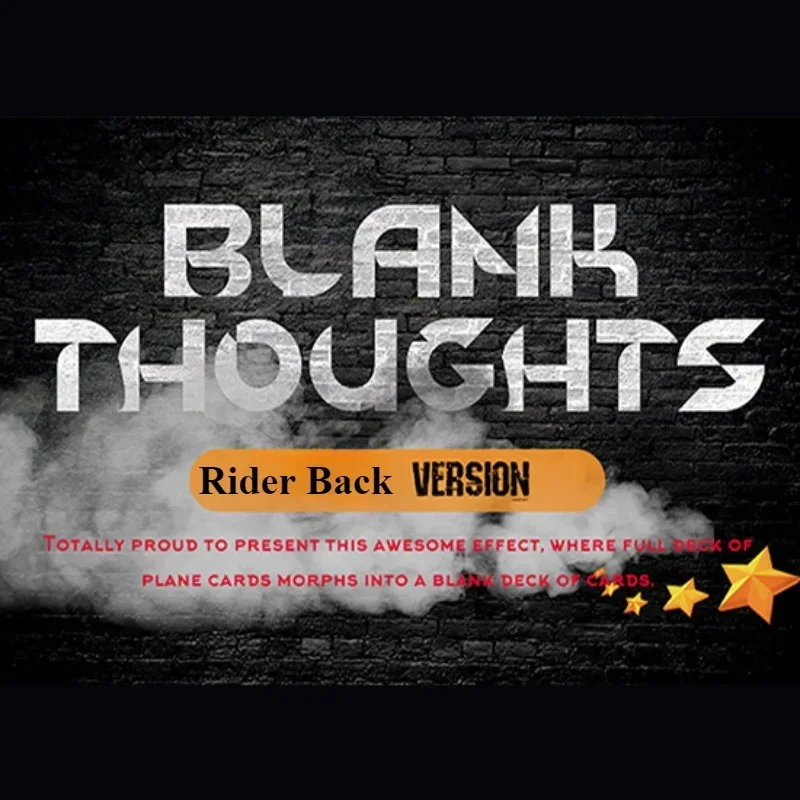 Blank Thoughts (Red Version) Magic Tricks Free Chosen Card Vanishes Deck Turns to Blank Close-up Illusions Gimmicks Mentalism