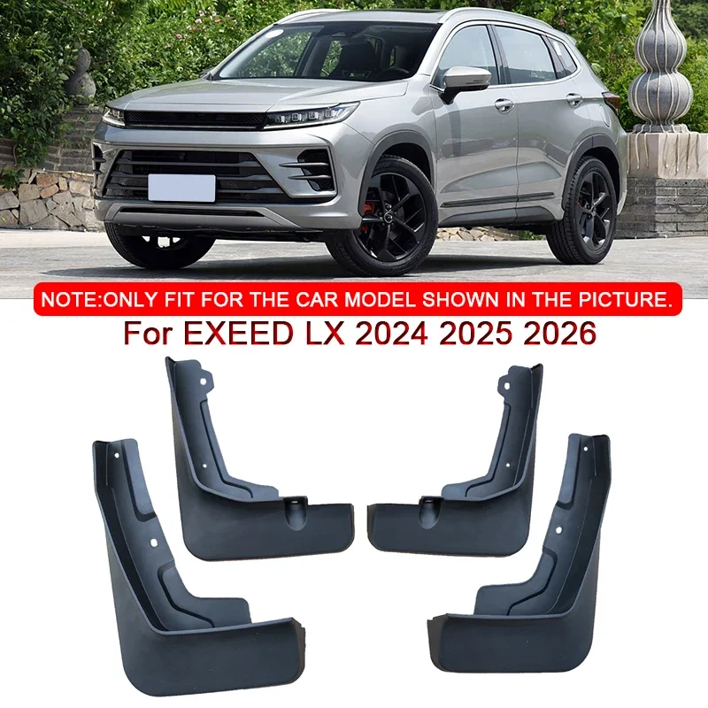 

4pcs/lot For EXEED LX 2024 2025 2026 ABS Car Mud Flaps Splash Guard Mudguards MudFlaps Front Rear Fender Auto Accessories