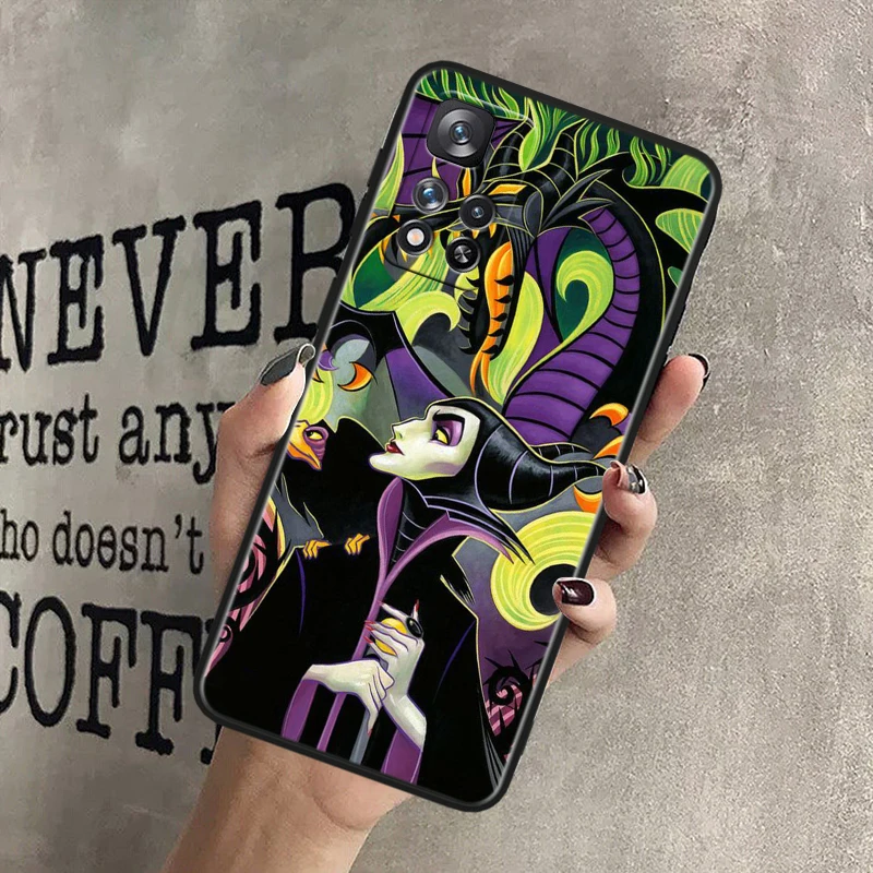 Disney Poison Queen Cool For Xiaomi Redmi Note 12 11T 11E 11S 10T 10S Turbo Pro Plus Max Lite Black Soft TPU Phone Case