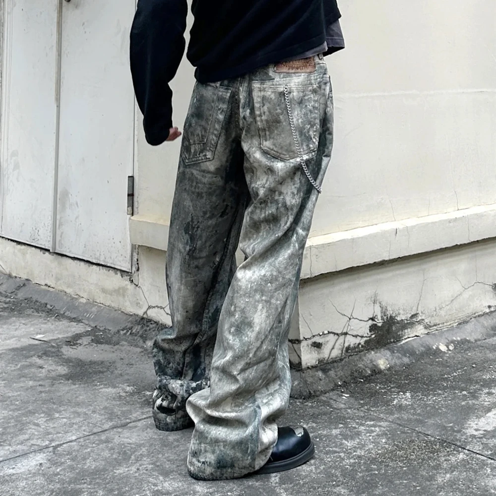 Frog Drift American Style Fashion Best Quality Vintage Jeans Casual Hip Hop Loose Oversize Pants Men Trousers